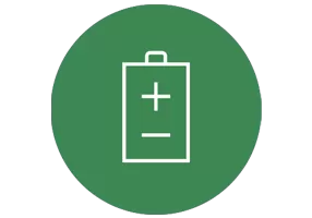 Icon battery in green